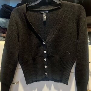 Aqua black cardigan with jewels